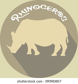 Rhinoceros vector illustration. Logo Design.