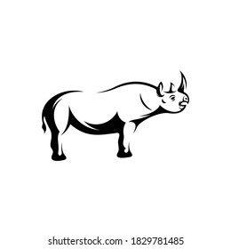 Rhinoceros vector illustration, simple and creative design