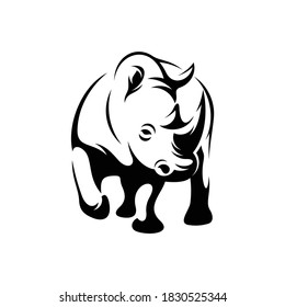 Rhinoceros vector illustration, simple and creative design