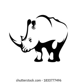 Rhinoceros vector illustration, simple and creative design