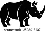 rhinoceros vector silhouette , rhinoceros vector illustration , rhino vector silhouette ,  rhino  art illustration