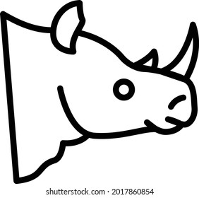 Rhinoceros, Vektorsymbol für dünne Linien