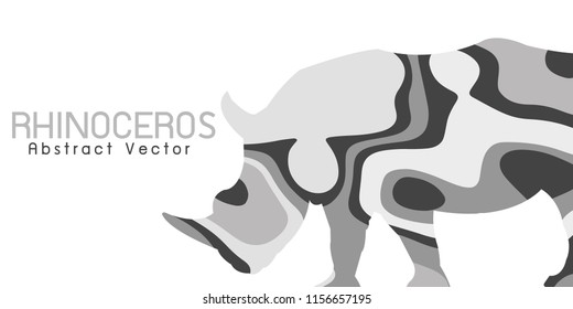 rhinoceros White
style Abstract illustration vector 