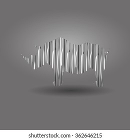 Rhinoceros. Wire. Animals.
