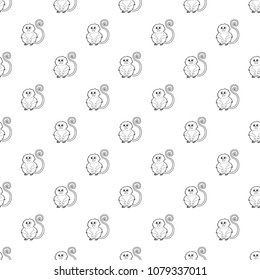 Rhinopithecus pattern vector seamless repeating for any web design