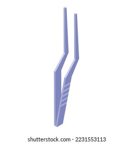 Rhinoplasty forceps icon isometric vector. Nose surgery. Doctor operation