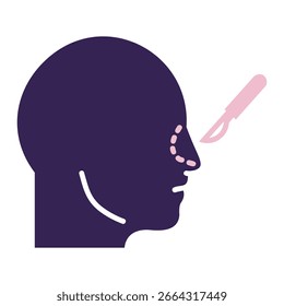 Elemento de icono de rinoplastia para diseño