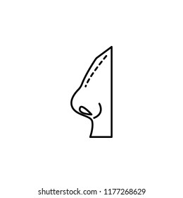 rhinoplasty icon. Element of plastic surgery icon for mobile concept and web apps. Thin line rhinoplasty icon can be used for web and mobile