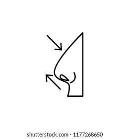 rhinoplasty icon. Element of plastic surgery icon for mobile concept and web apps. Thin line rhinoplasty icon can be used for web and mobile