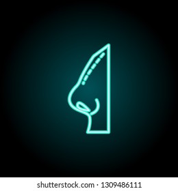 rhinoplasty icon. Elements of plastic syrgery in neon style icons. Simple icon for websites, web design, mobile app, info graphics