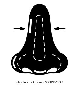 Rhinoplasty icon. Simple illustration of rhinoplasty vector icon for web.