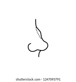 Rhinoplasty, nose curve icon. Element of anti aging outline icon for mobile concept and web apps. Thin line Rhinoplasty, nose curve icon can be used for web and mobile