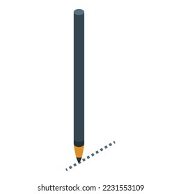 Rhinoplasty pen icon isometric vector. Nose surgery. Open facelift