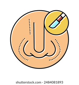 rhinoplasty surgery color icon vector. rhinoplasty surgery sign. isolated symbol illustration