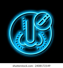 rhinoplasty surgery neon light sign vector. rhinoplasty surgery illustration