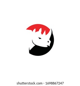 Rhinos head logo vector template