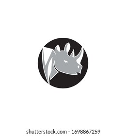 Rhinos head logo vector template