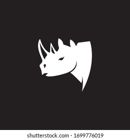 Rhinos head logo vector template