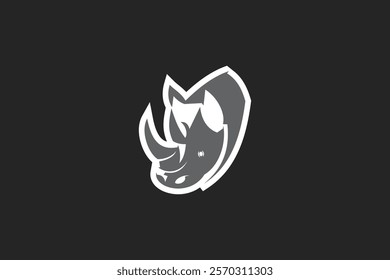 rhinos icon Logo Vector Illustration. Suitable for business company, modern company, sport logo, etc.