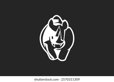 rhinos icon Logo Vector Illustration. Suitable for business company, modern company, sport logo, etc.