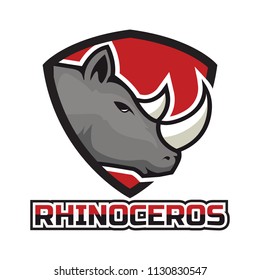 rhinos logo, vector illustration