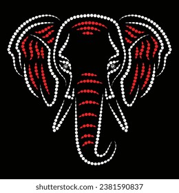 rhinstone elephant victor t shirt design svg