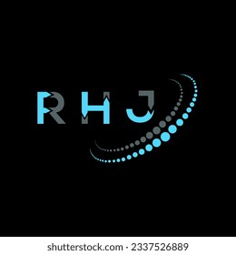 RHJ letter logo creative design. RHJ unique design.
