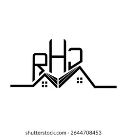 RHJ Real State logo design, RHJ simple and modern logo. RHJ luxurious alphabet design  