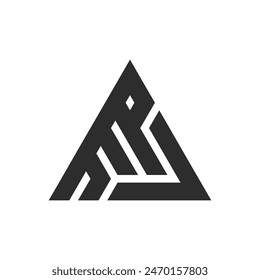 Logo de la letra RHM, logo del alfabeto RHM, logo de las iniciales