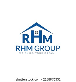 RHM letter logo, Creative Letter logo design, Logo Design