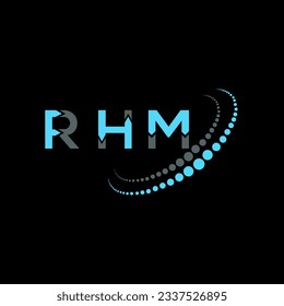 RHM letter logo creative design. RHM unique design.
