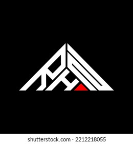El logotipo de la letra RHN diseño creativo con gráfico vectorial, RHN logotipo sencillo y moderno en forma de triángulo.