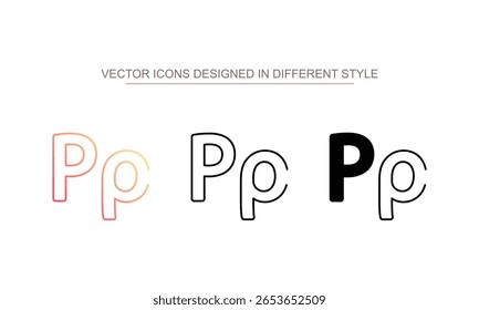 Ícone de Rô design com fundo branco ilustração stock