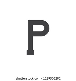 Rho letter vector icon. filled flat sign for mobile concept and web design. Greek alphabet symbols simple solid icon. Symbol, logo illustration. Pixel perfect vector graphics