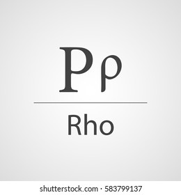 rho or ro latin letter vector icon