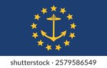 Rhode Island (1882-1897) Flag Vector Illustration Premium Quality