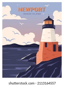 Rhode Island Background Vector illustration suitable for Art Print, poster, Postcard