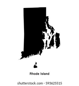 Rhode Island Black Mapborder Name State Stock Vector (Royalty Free ...