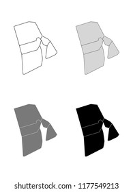 Rhode Island County Map (Gray, Black, White)