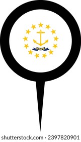 Rhode Island Flag Location Pin