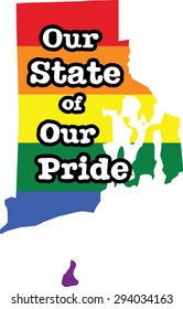 Rhode Island gay pride vector state sign