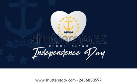 Rhode Island Independence Day. Vector illustration of the Rhode Island flag. Suitable for banners, web, social media, greeting cards etc