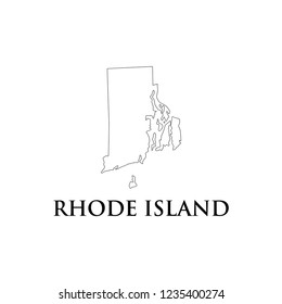 Rhode Island map icon vector