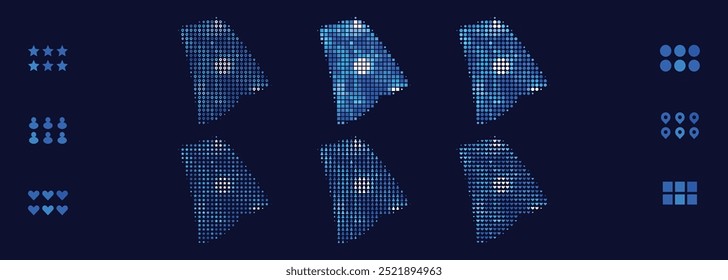 Rhode Island Map made from different icons