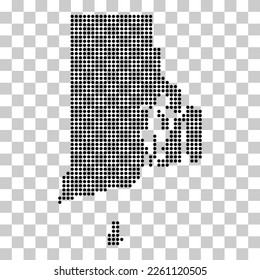 Forma de mapa de las islas Rhode, estados unidos de américa. Ilustración vectorial de símbolo plano.