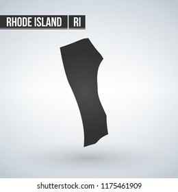Rhode Island outline map state shape vector illustration