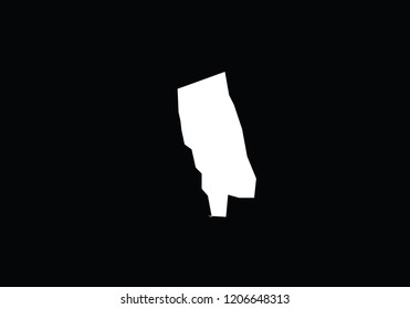 Rhode Island outline map state shape USA America borders