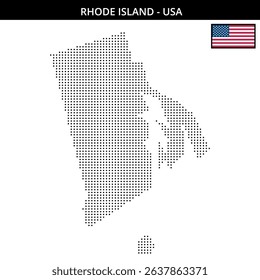 Rhode Island raster map with highlights