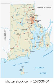 Rhode Island Road Map