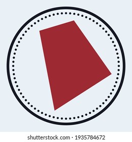Rhode Island round stamp. Round logo with US state map and title. Stylish minimal Rhode Island badge with map. Vector illustration.